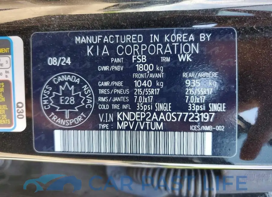 KNDEP2AA0S7723197# 14