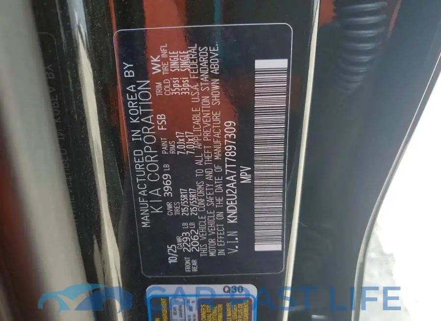KNDEU2AA7T7897309# 12