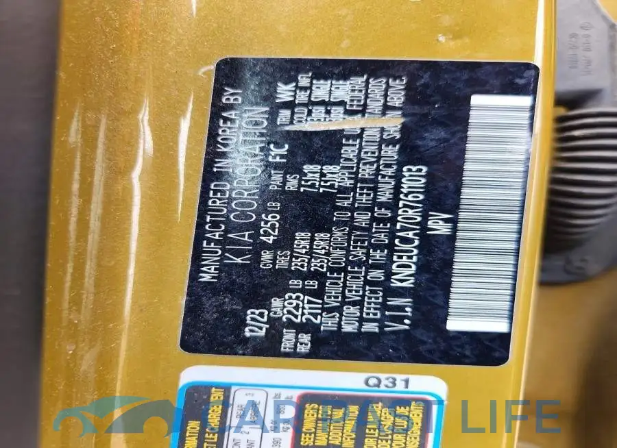 KNDEUCA70R7611013# 14