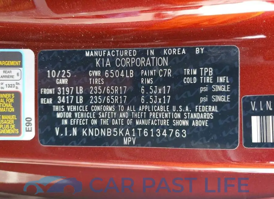 KNDNB5KA1T6134763# 13