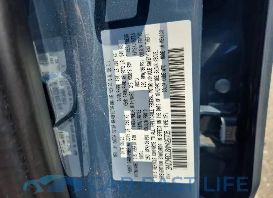 3MVDMBCL8NM429705# 13
