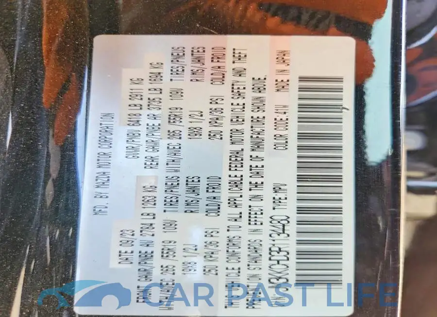 JM3KKCHD3R1134480# 14