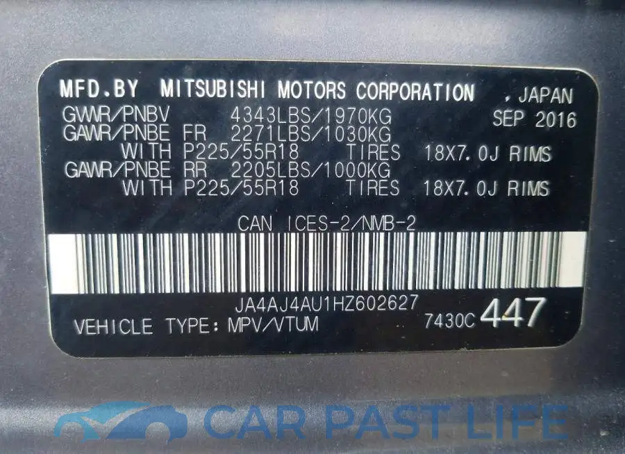 JA4AJ4AU1HZ602627# 13