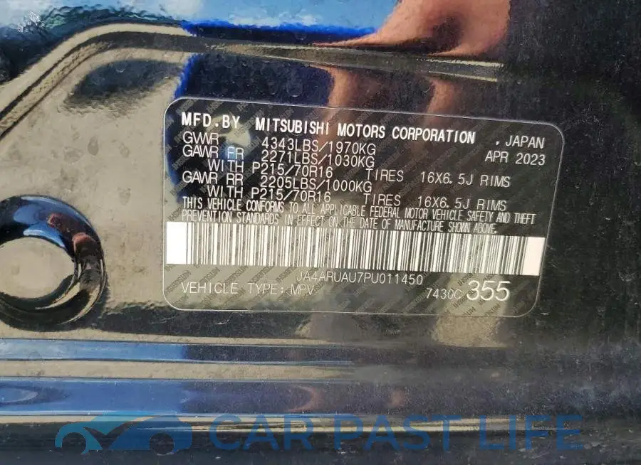 JA4ARUAU7PU011450# 12