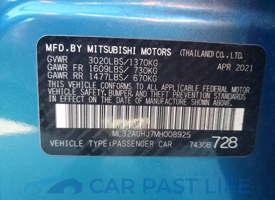 ML32AUHJ7MH008925# 12