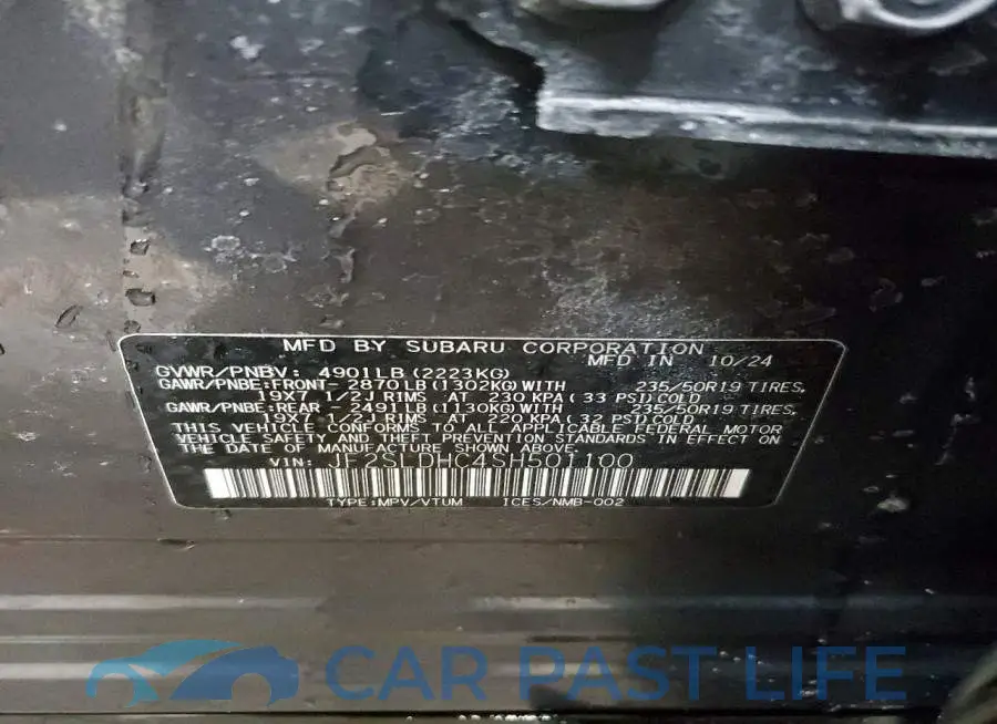 JF2SLDHC4SH501100# 13