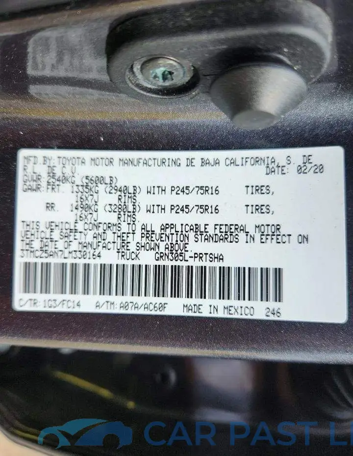 3TMCZ5AN7LM330164# 12