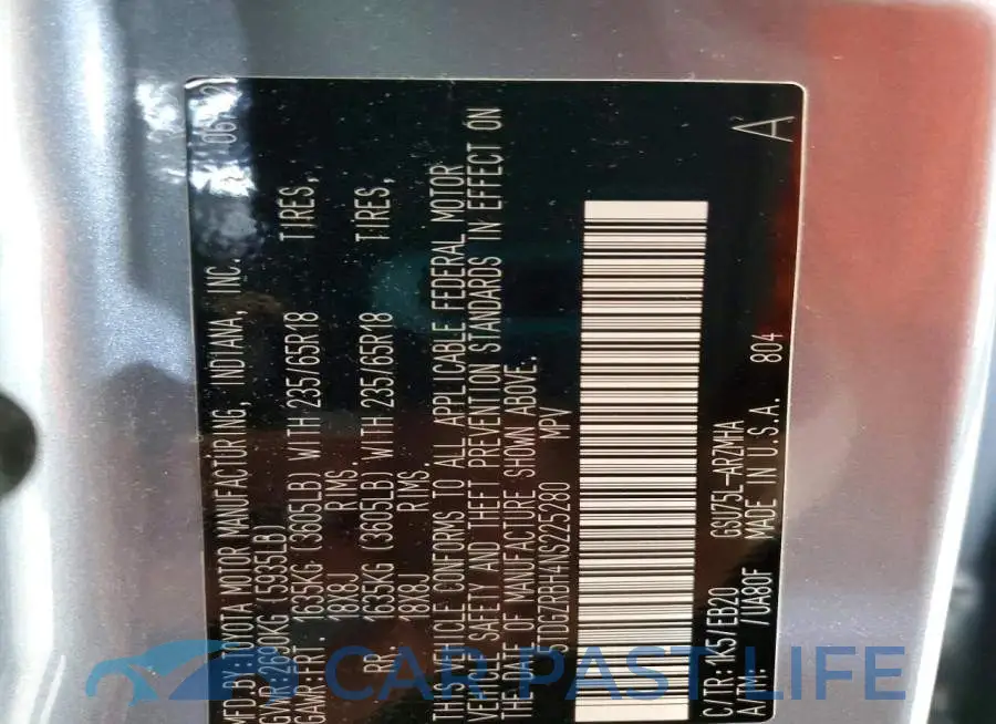 5TDGZRBH4NS225280# 13
