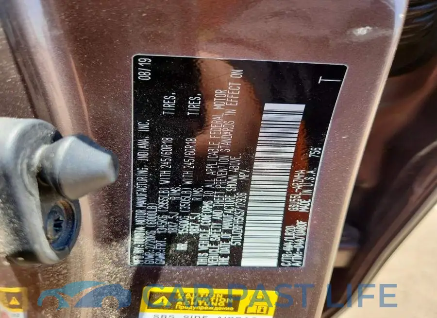 5TDJZRFH5KS717926# 12