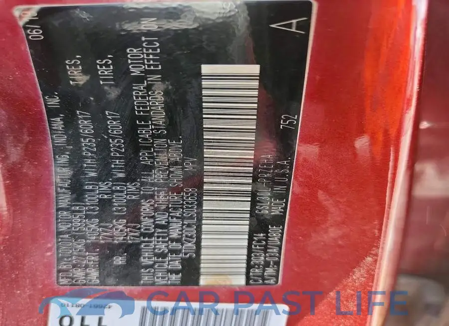 5TDKZ3DC1LS033658# 13