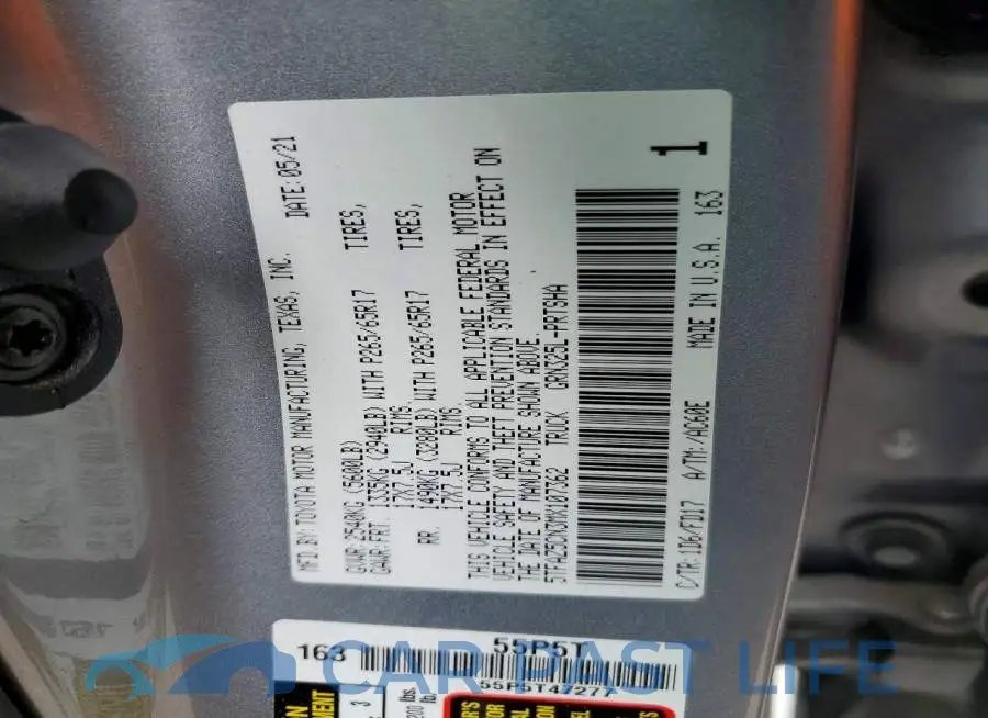5TFAZ5CN3MX107362# 12