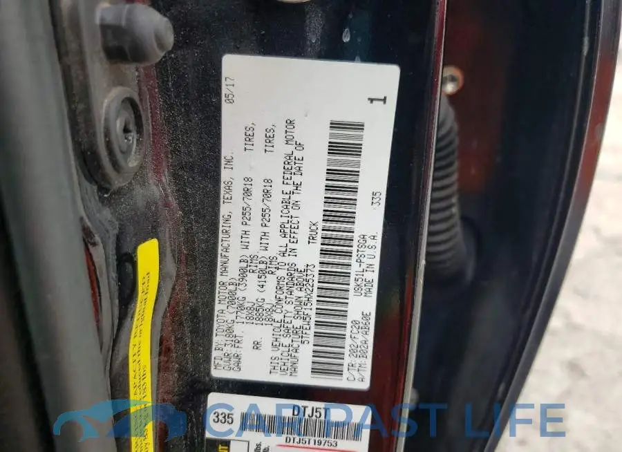 5TFEW5F15HX225373# 12