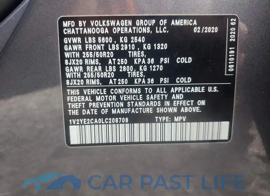 1V2YE2CA0LC208708# 13