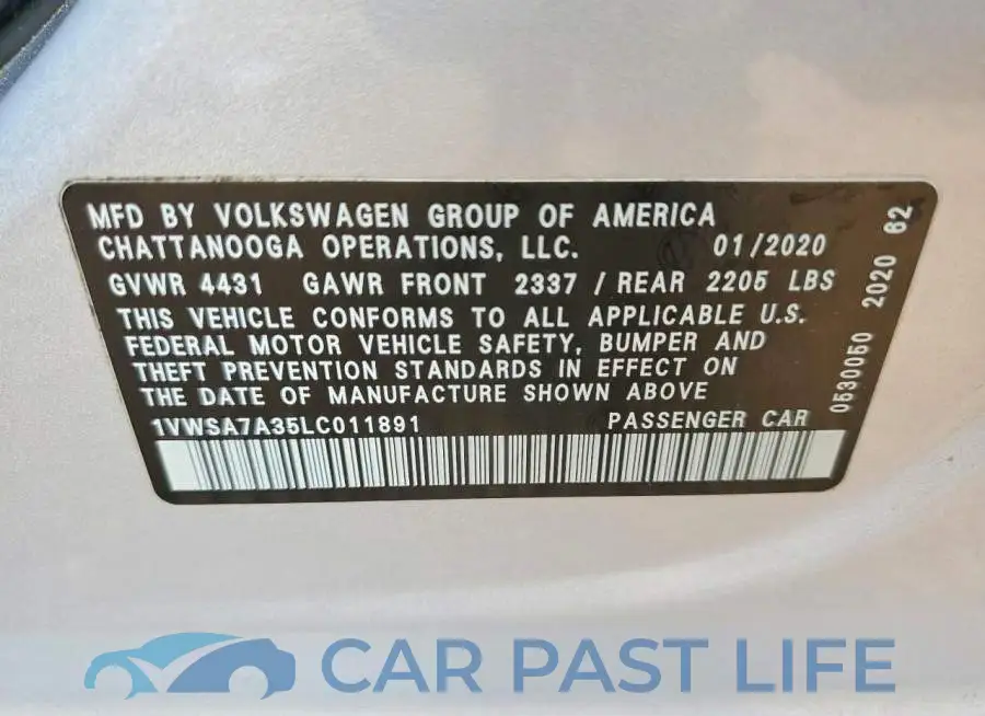 1VWSA7A35LC011891# 13