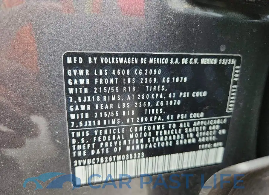 3VVUC7B26TM035323# 12