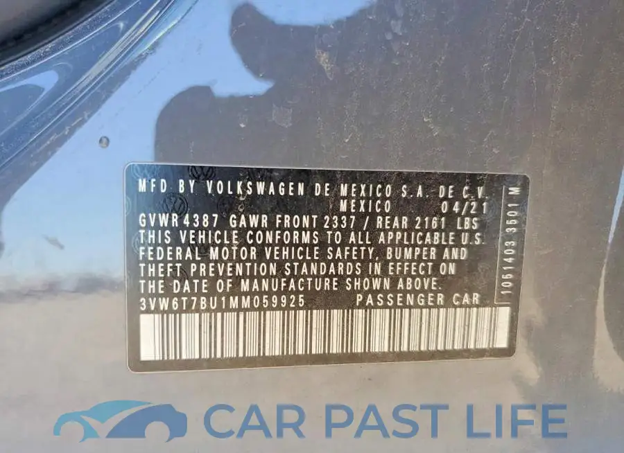 3VW6T7BU1MM059925# 12
