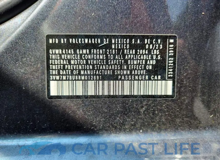 3VW7M7BU8RM012691# 12