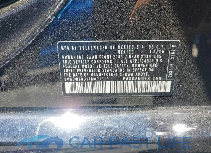 3VW7W7BU6TM031919# 12