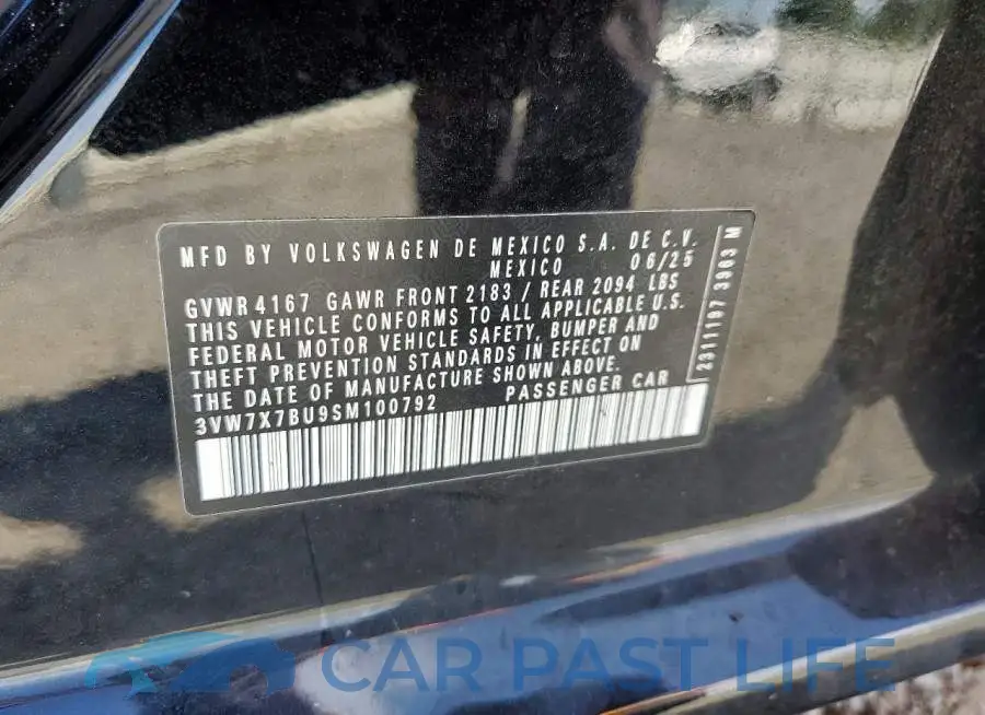 3VW7X7BU9SM100792# 12