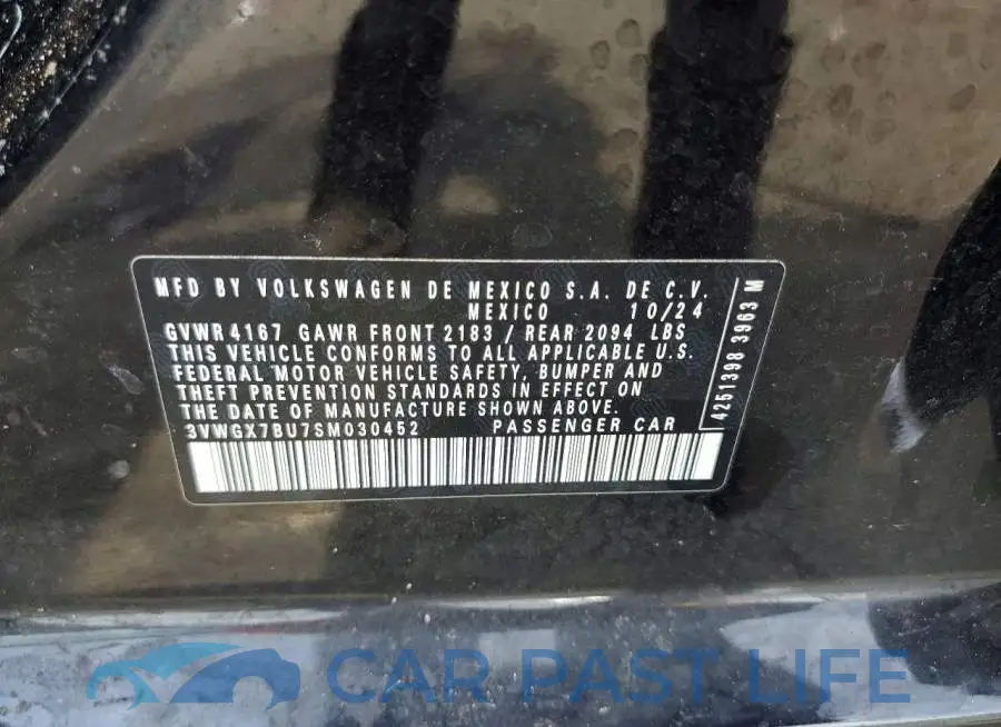 3VWGX7BU7SM030452# 13