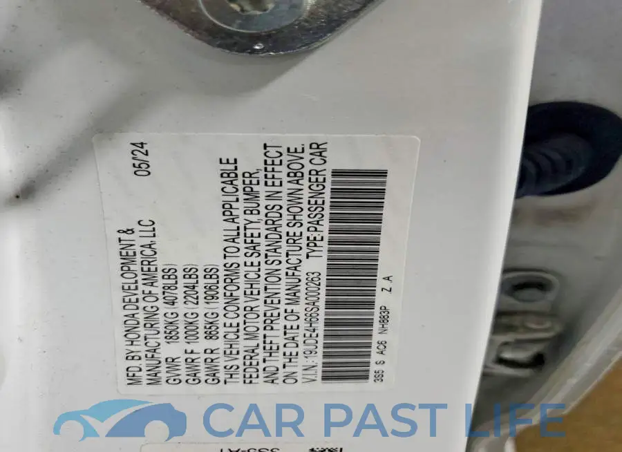 19UDE4H66SA000263# 12