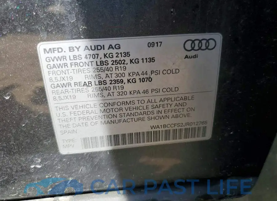 WA1BCCFS2JR012765# 13