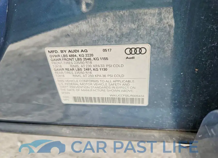WA1JCCFS5JR005434# 12