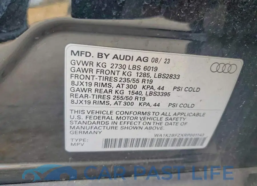 WA1K2BFZXRP001143# 14