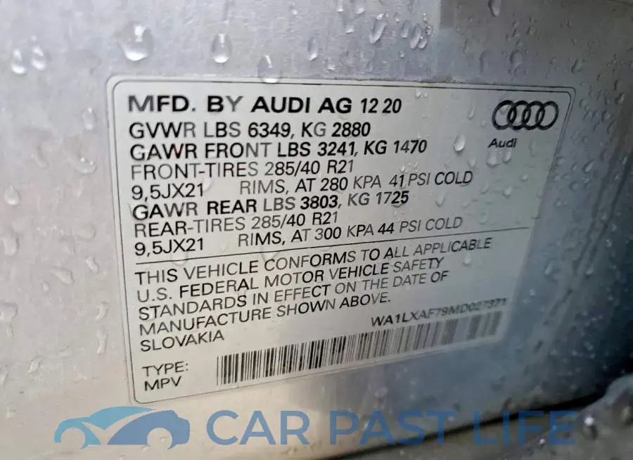 WA1LXAF79MD027371# 13