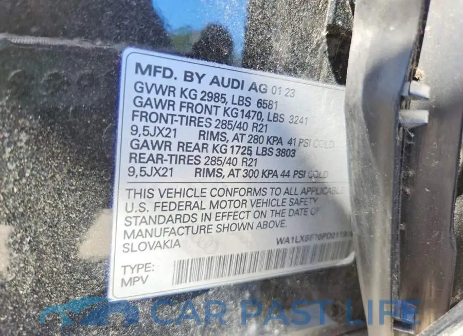 WA1LXBF70PD011909# 14