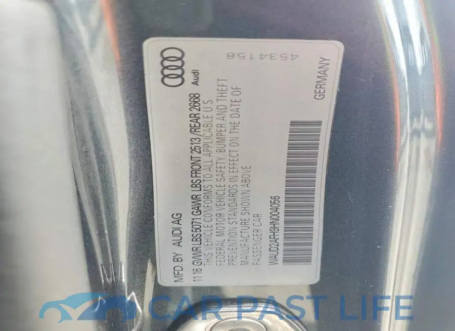 WAUD2AFH9HN004056# 12