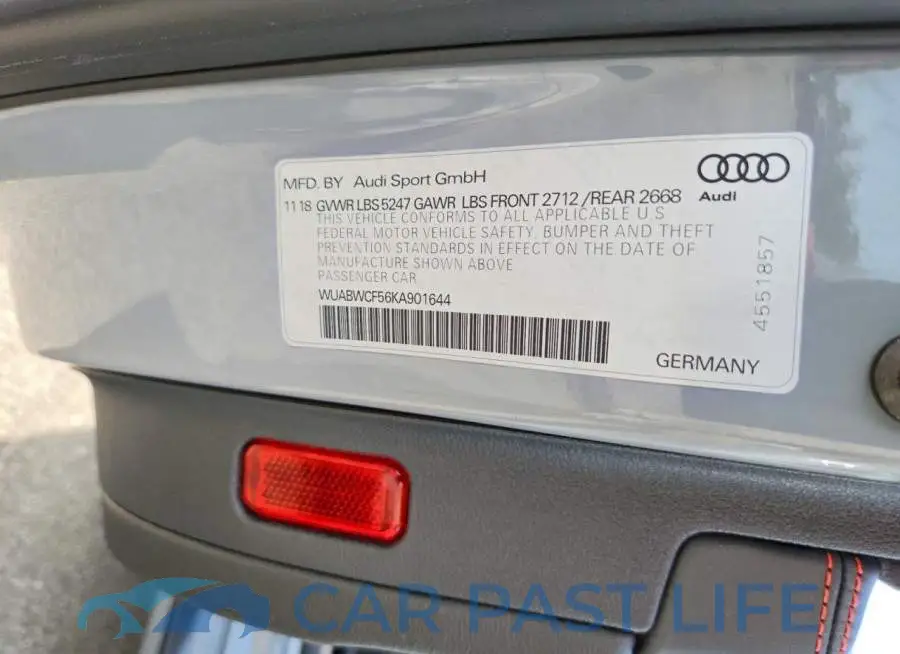 WUABWCF56KA901644# 12