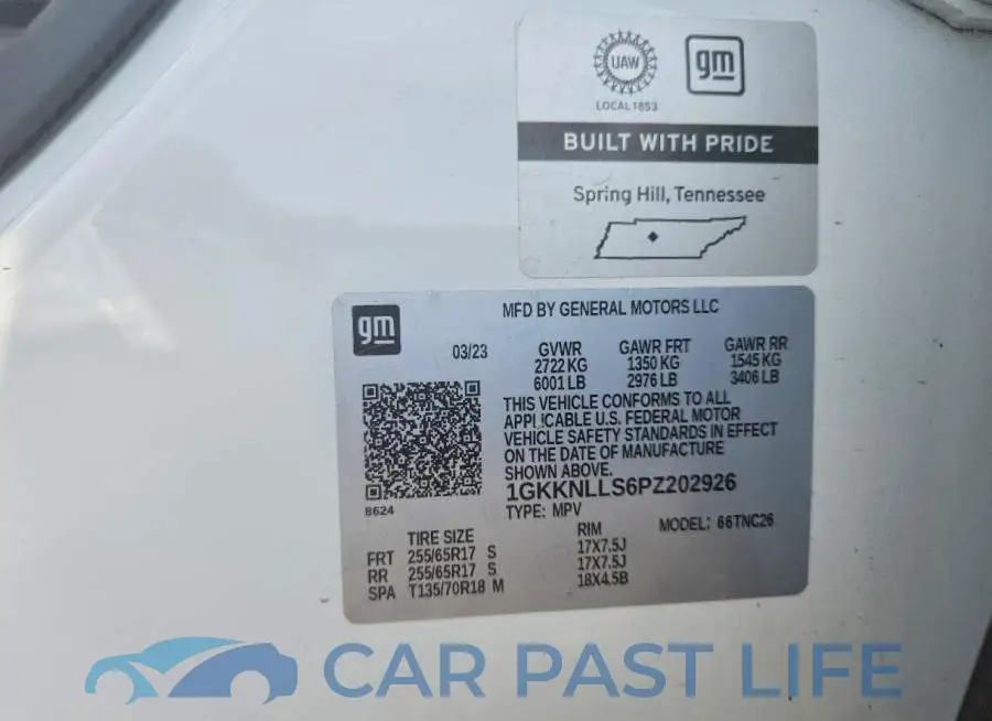 1GKKNLLS6PZ202926# 14