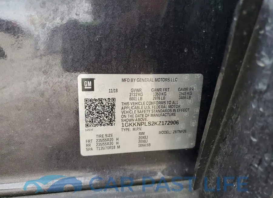 1GKKNPLS2KZ172906# 13