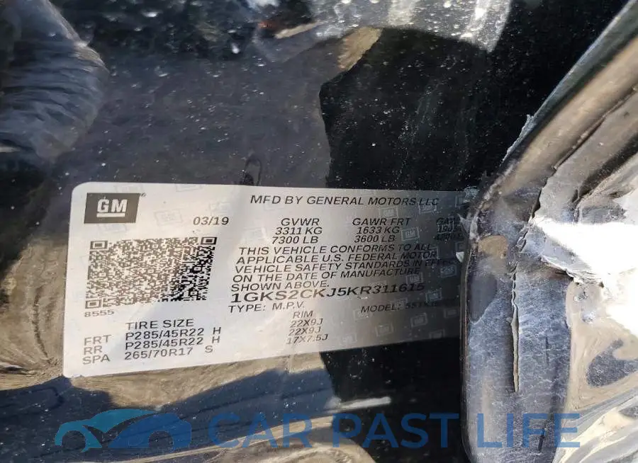 1GKS2CKJ5KR311615# 13