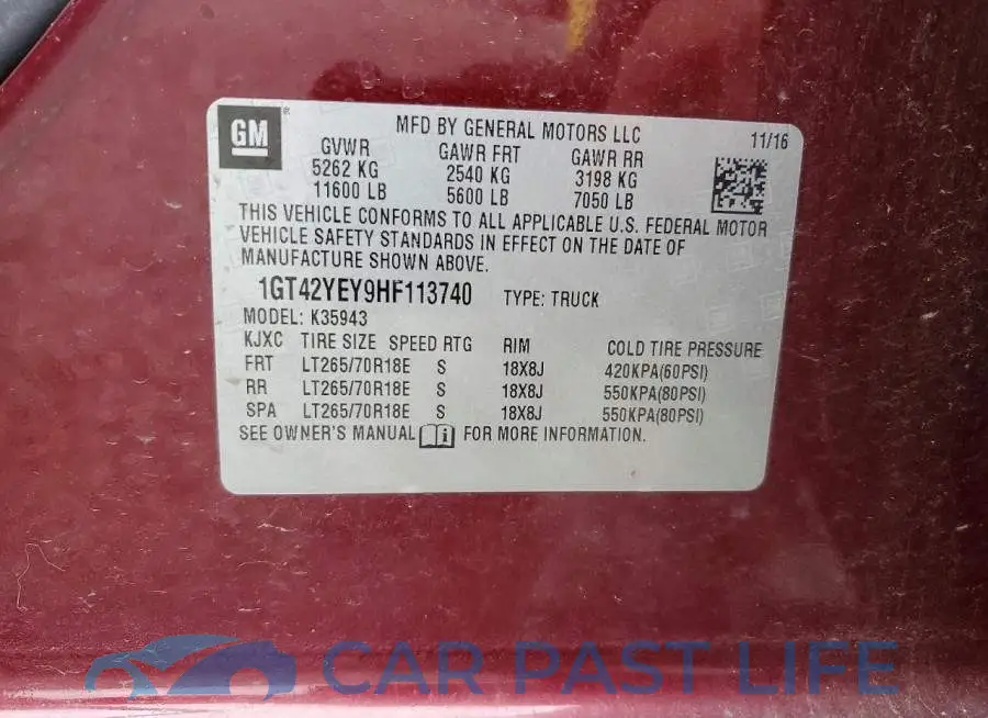 1GT42YEY9HF113740# 13