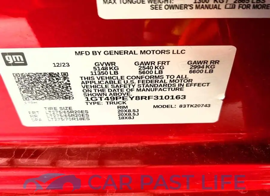1GT49PEY8RF310163# 12