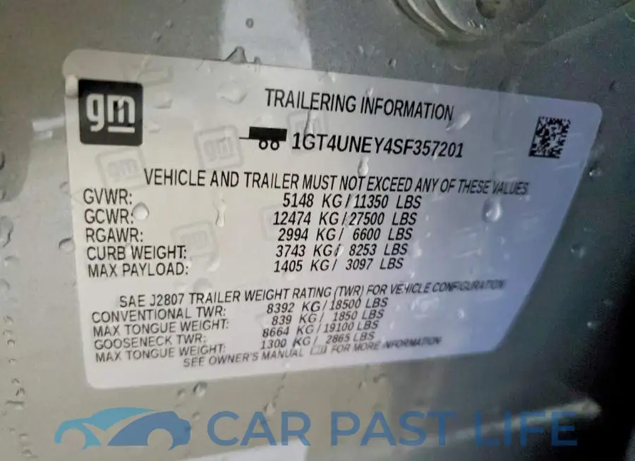 1GT4UNEY4SF357201# 12
