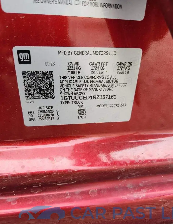 1GTUUCED1RZ157161# 12