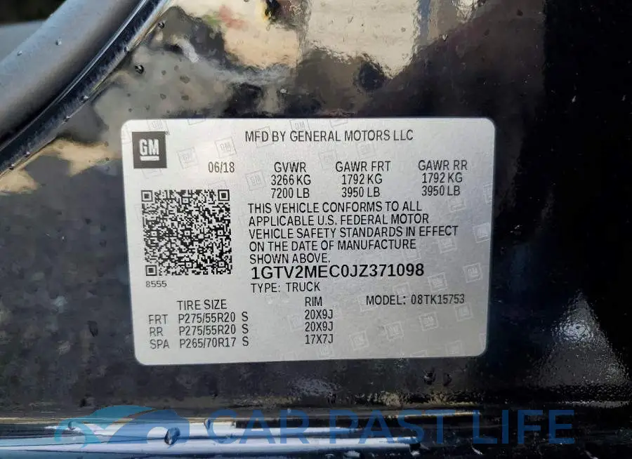 1GTV2MEC0JZ371098# 12