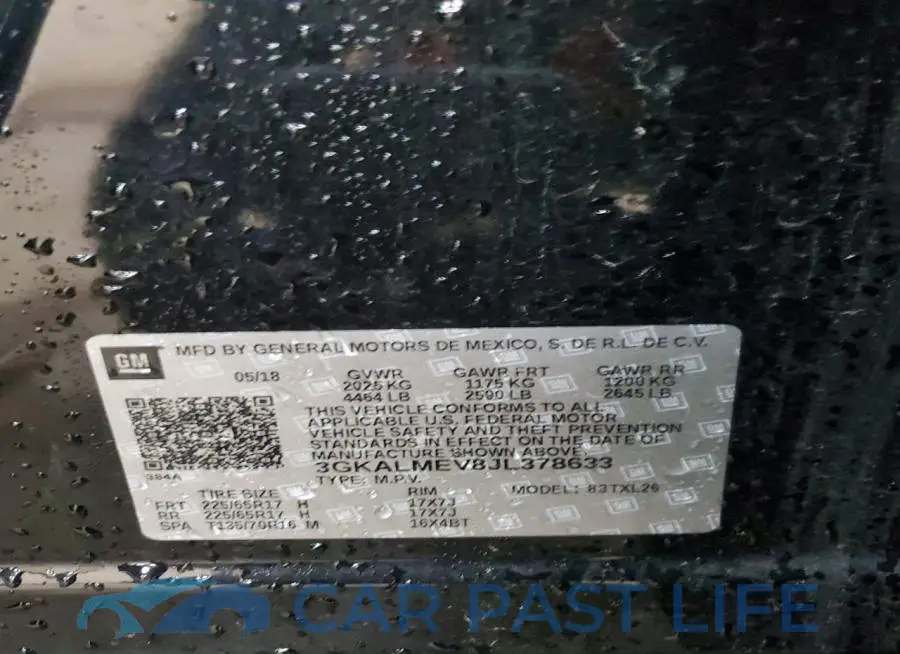 3GKALMEV8JL378633# 13