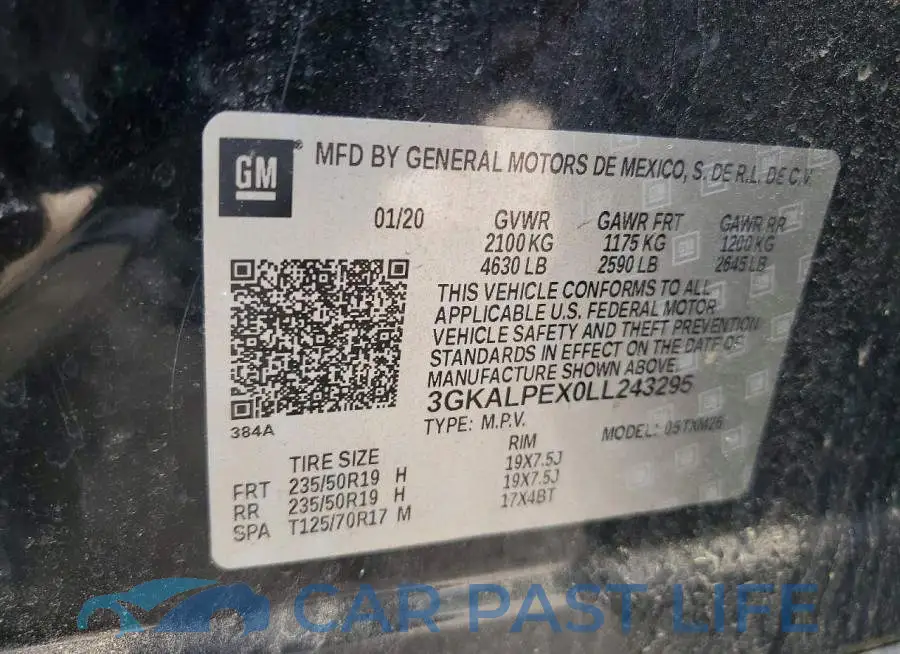 3GKALPEX0LL243295# 13