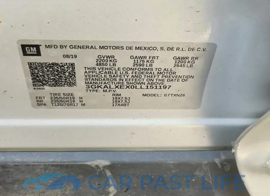 3GKALXEX0LL151197# 13