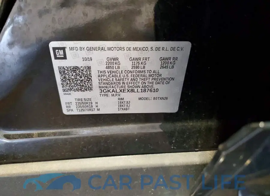 3GKALXEX8LL187610# 13