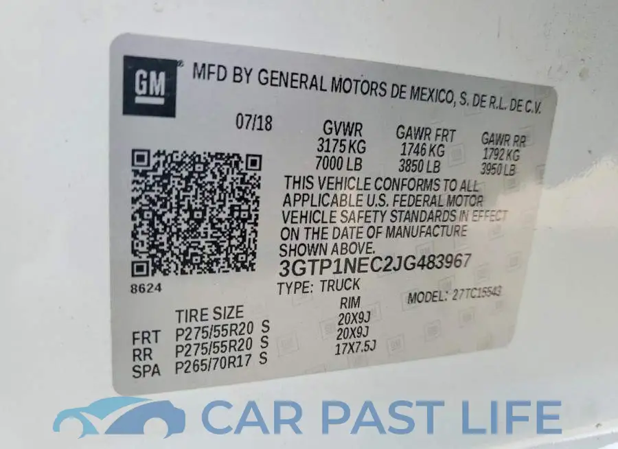 3GTP1NEC2JG483967# 12