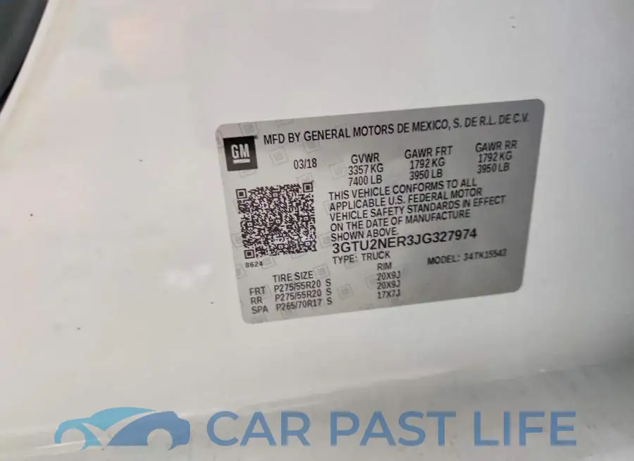 3GTU2NER3JG327974# 12