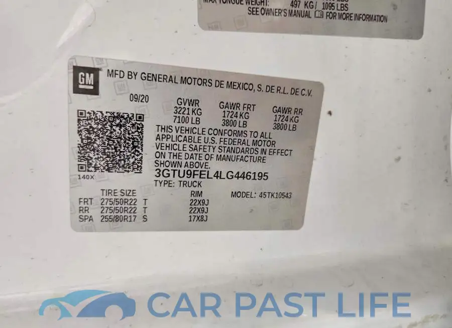 3GTU9FEL4LG446195# 12