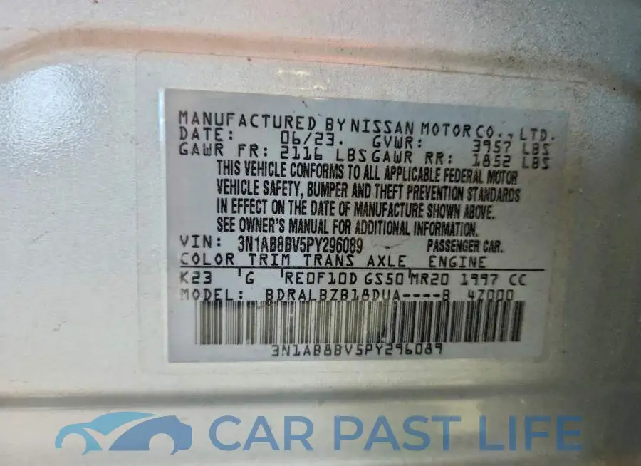 3N1AB8BV5PY296089# 12