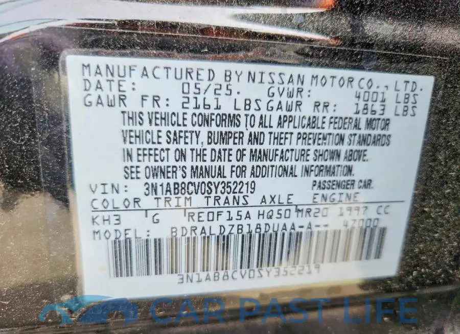 3N1AB8CV0SY352219# 12