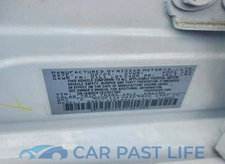 3N1AB8CV1SY307385# 13